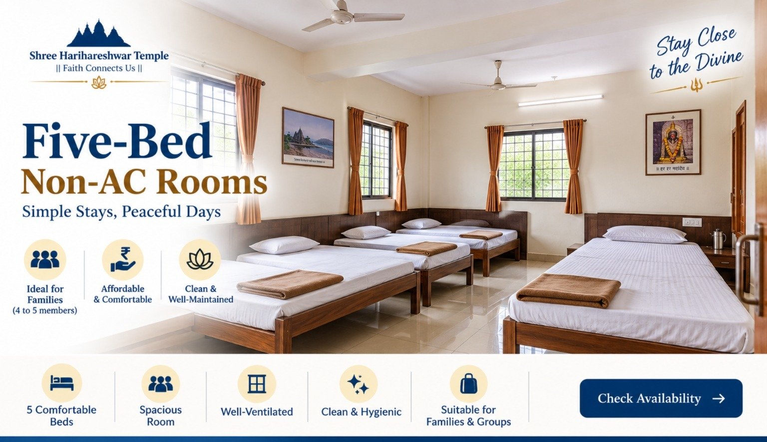 Five-Bed Non-AC Rooms